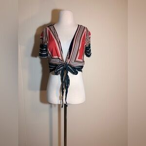 Lulu's Vibrant Striped Crop Top